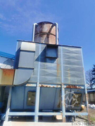 Central aspiration 2 ventilators + silo ELBH 21.000 m3/hr. + silo