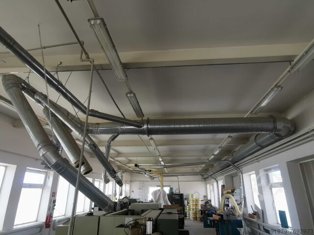 Central aspiration 2 ventilators + silo ELBH 21.000 m3/hr. + silo