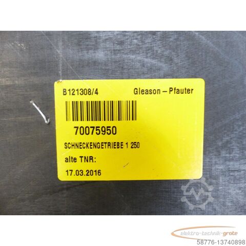 Component  Gleason-Pfauter 0/360.10.133.01 Schneckenrad u. Schneckenwelle - ! -