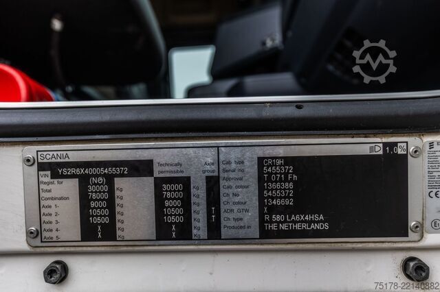 Standard tractor SCANIA R580-6x4-Intarder-BIG AXLES