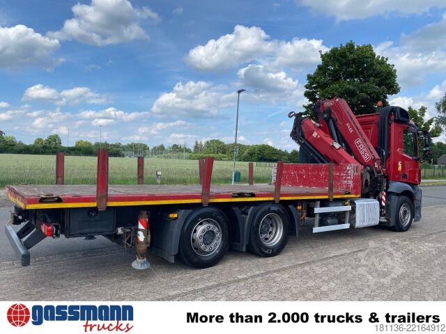 LKW mit Pritsche (offen) Mercedes-Benz Antos 2543 L 6x2, Liftachse, Kran Fassi