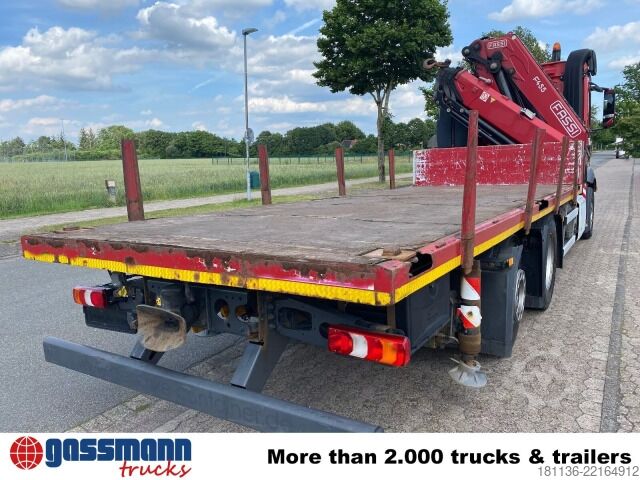 LKW mit Pritsche (offen) Mercedes-Benz Antos 2543 L 6x2, Liftachse, Kran Fassi