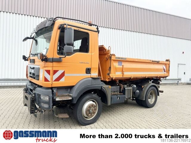 Tipper truck MAN TGM 15.290 4X4 BL, Winterdienstausstattung