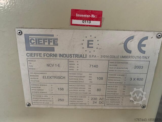 Härteofen / Defekt Cieffe NCV 1-E