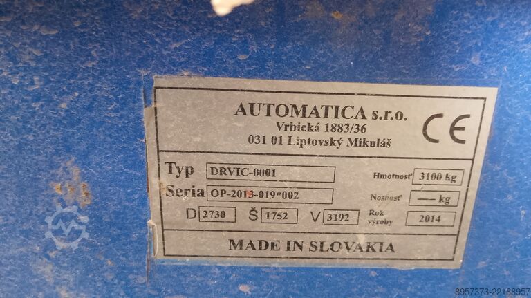 Secondary shredder Automatica s.r.o. DRVIC-0001
