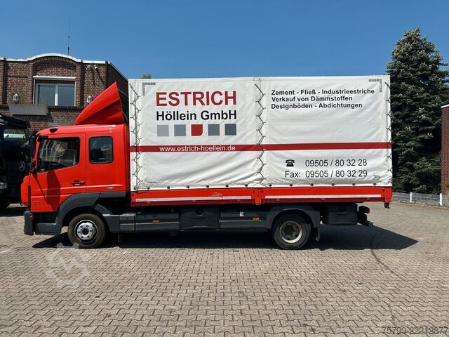 Transporter mit Pritsche & Plane MERCEDES-BENZ 818 Atego Pritsche + Plane mit Schlafkabine 4x2