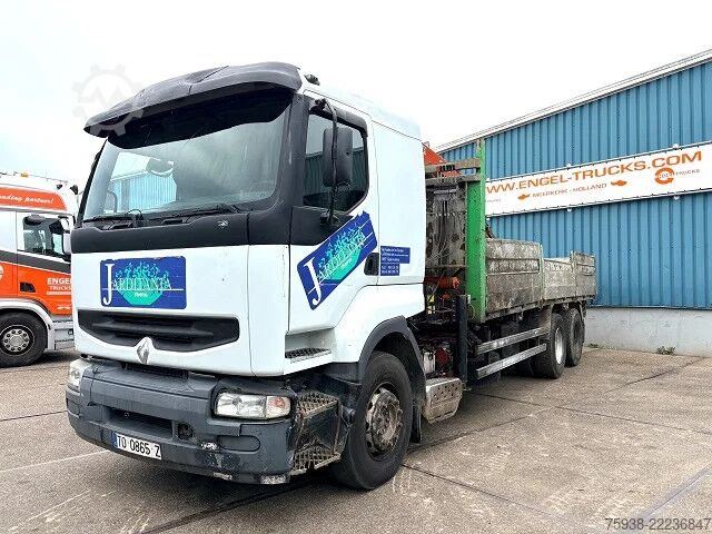 Tipper with crane Renault Premium 385 .26G 6x2 PALFINGER / KIPPER (MECHAN...