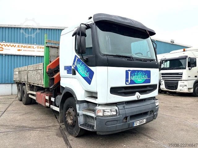 Tipper with crane Renault Premium 385 .26G 6x2 PALFINGER / KIPPER (MECHAN...