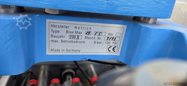 Fitting drilling machine with horizontal drive. Hettich Blue Max 19 - FS