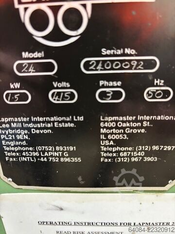 Lapping machine Lapmaster 24