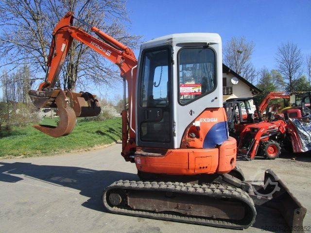 Minibagger Hitachi EX36UE - Schnellwechsler + 3 Löffel