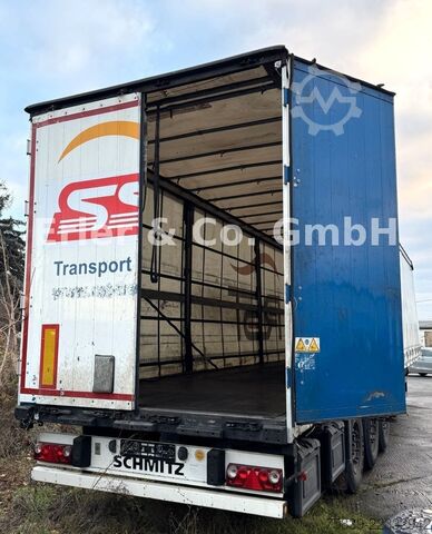Open semitrailer with tarp SCHMITZ CARGOBULL Liftachse, Edscha, Rahmen verzinkt, 385/65