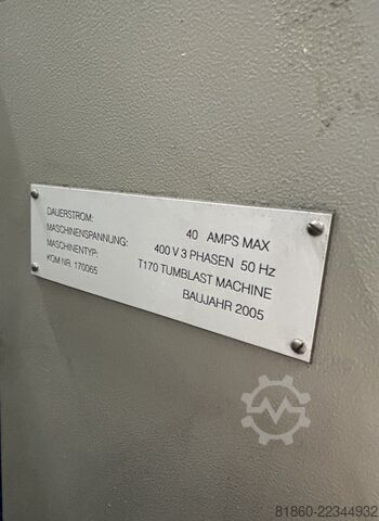 Sandblasting machine Tilghman Wheelabrator T170