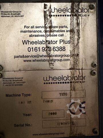 Sandblasting machine Tilghman Wheelabrator T170