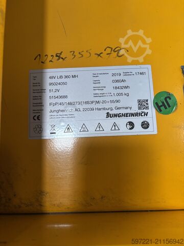 Schubmaststapler Jungheinrich ETV 216 Lithium