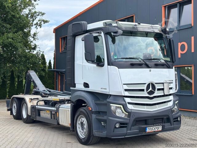 Roll-off tipper truck MERCEDES-BENZ Actros 2745 6x2 Abrollkipper Meiller RS2170