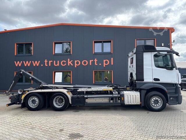 Roll-off tipper truck MERCEDES-BENZ Actros 2745 6x2 Abrollkipper Meiller RS2170