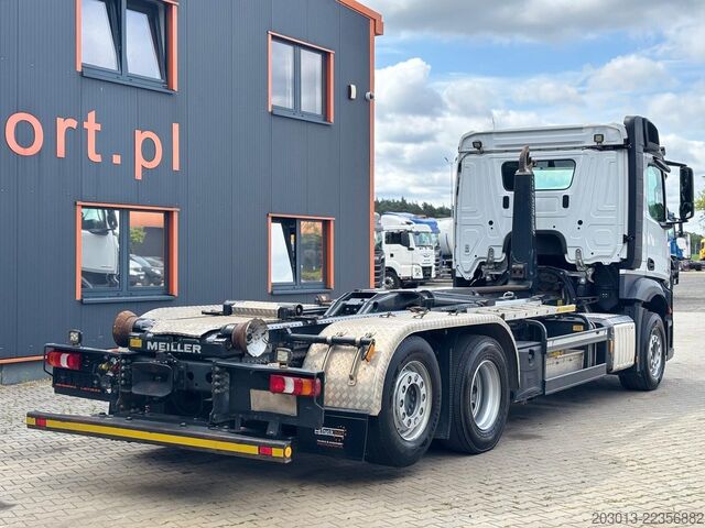 Roll-off tipper truck MERCEDES-BENZ Actros 2745 6x2 Abrollkipper Meiller RS2170