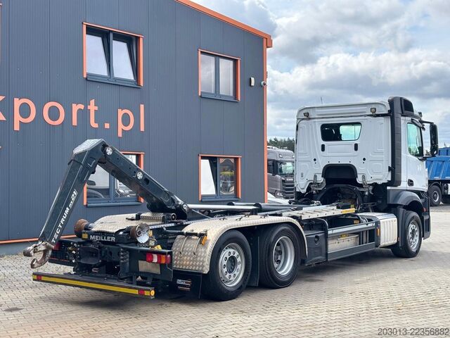 Roll-off tipper truck MERCEDES-BENZ Actros 2745 6x2 Abrollkipper Meiller RS2170