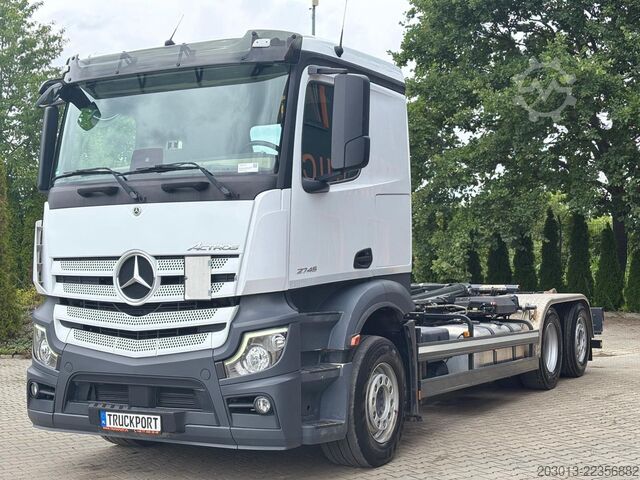Roll-off tipper truck MERCEDES-BENZ Actros 2745 6x2 Abrollkipper Meiller RS2170