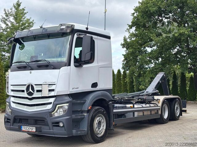 Roll-off tipper truck MERCEDES-BENZ Actros 2745 6x2 Abrollkipper Meiller RS2170