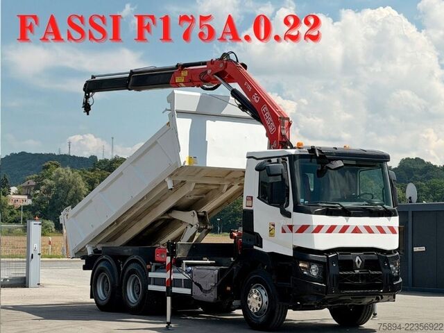 Truck mounted crane RENAULT C 380* KIPPER 5,20 m* KRAN/FUNK * TOPZUSTAND !