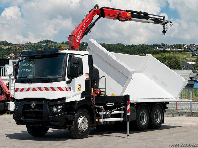 Truck mounted crane RENAULT C 380* KIPPER 5,20 m* KRAN/FUNK * TOPZUSTAND !