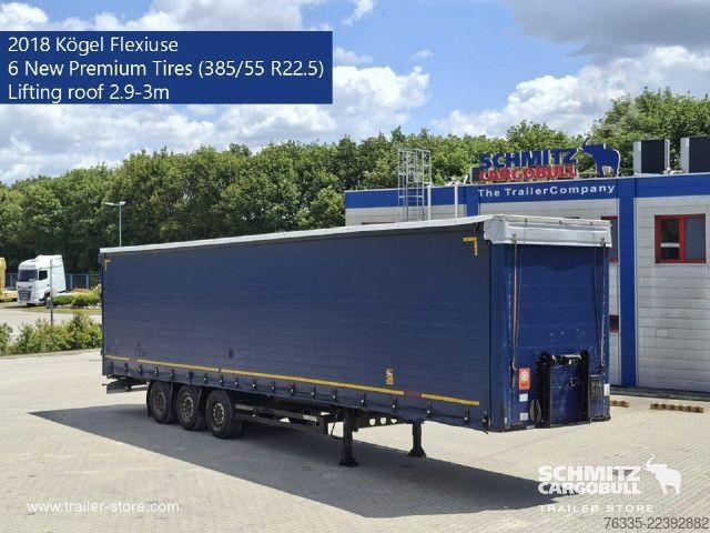 Open semitrailer with tarp Kögel Curtainsider Mega