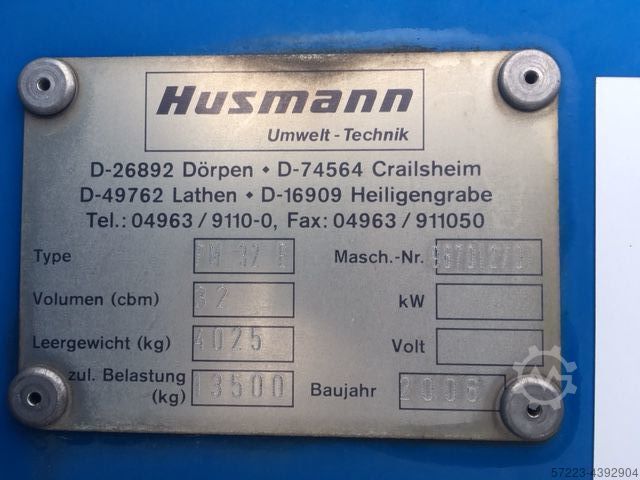 Stationer press container Husmann SI- SEL- V2