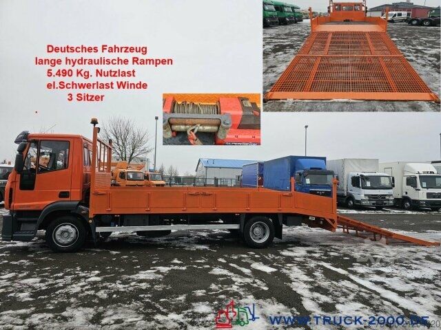 Autotransporter LKW Iveco 120E18 Maschinen/ Baumaschinen Transport Winde
