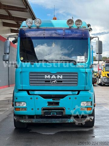 Flatbed truck MAN TGA 35.430 8x4 BL Baustoff PALFINGER 72002 LK