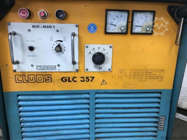 MIG MAG Schweißmaschine, Schutzgasschweißgerät, MIG MAG Schweißstromquelle mit Leistungstransformato CLOOS GLC 357