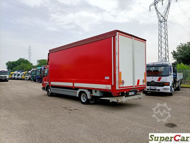 Flatbed truck with tarpaulin and tailboard Mercedes-Benz ATEGO 816