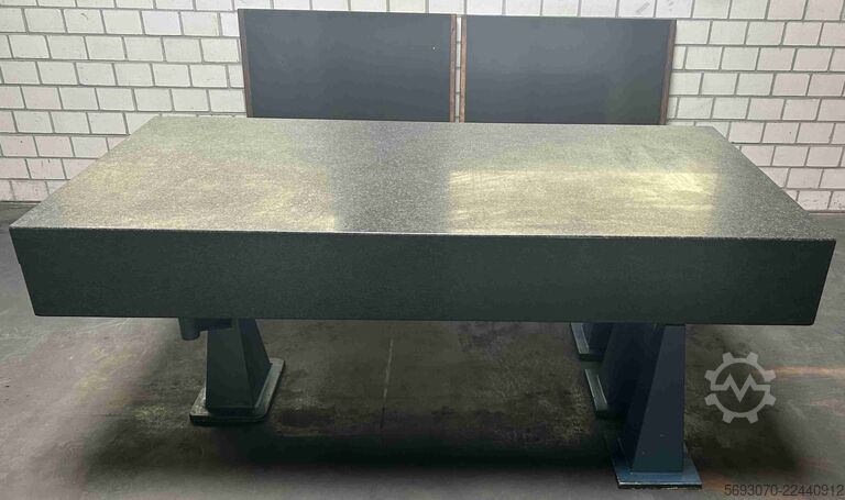 Inspection table, measuring table, surface plate Hartgestein Messplatte Granit  2000x1000x250 mm incl. Gestell