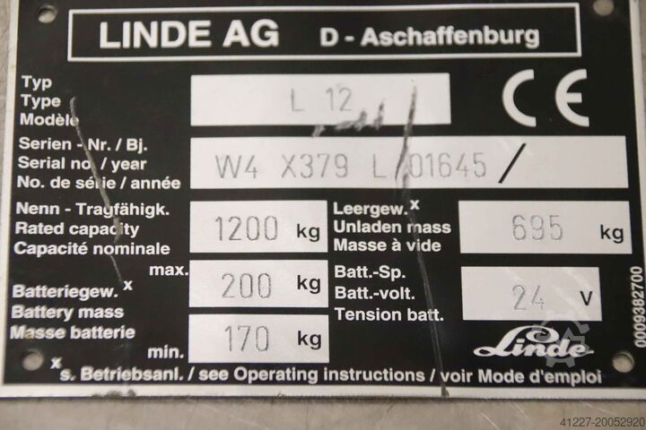 Drawbar complete with drive Linde L 12 24 V