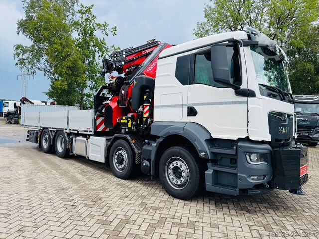 Flatbed truck MAN MAN TGS 35.520 mit F805R.2.7 L436 TECHNO NEU