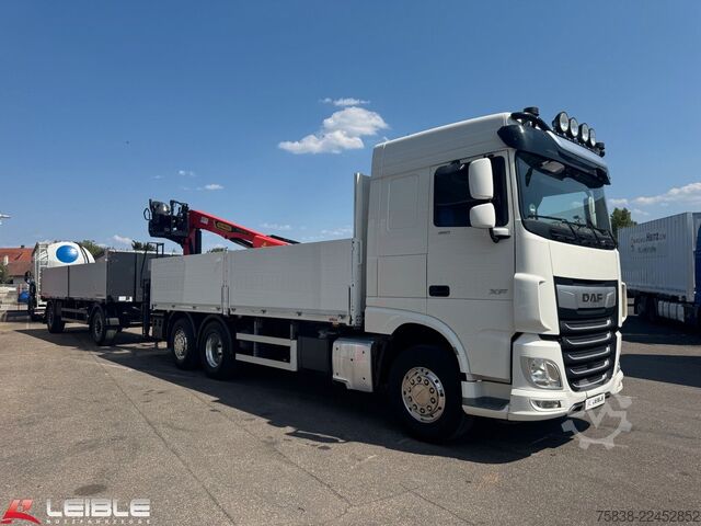 Truck mounted crane DAF XF 480*Palfinger Kran*Lift/Lenkachse*394 TKM*
