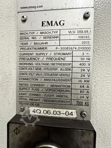 Vertikaldrehmaschine EMAG VL 5i