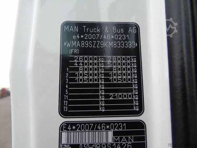 Hook arm system MAN TGS 28.470 + 20T hook + 6x2