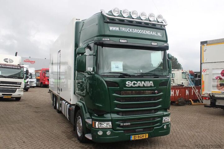 Refrigerated/freezer transport Scania R490 + 6X2 + EURO 6 + heating truck/ flowers FU...
