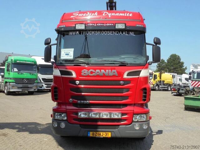 Flatbed Scania R730 V8 + Euro 5 + Loglift 115Z + 6X4