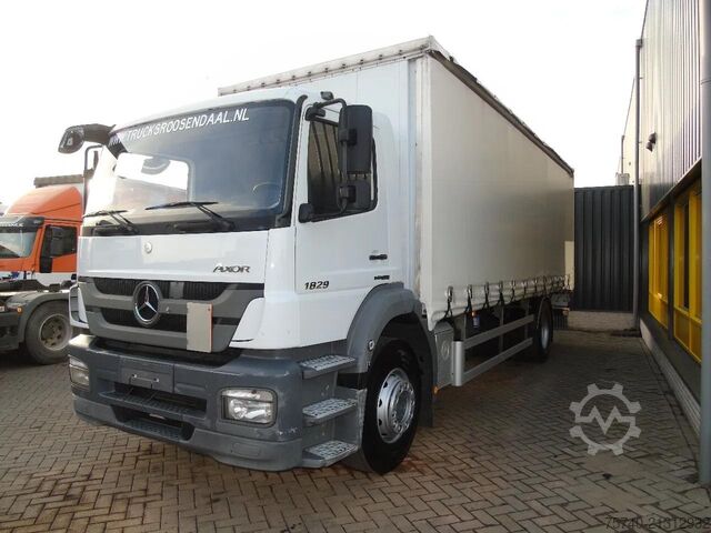 Curtain sided Mercedes-Benz Axor 1829 + euro 5 + lift + manual