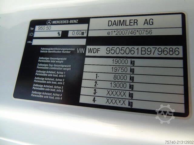 Schiebeplane Mercedes-Benz Axor 1829 + euro 5 + lift + manual