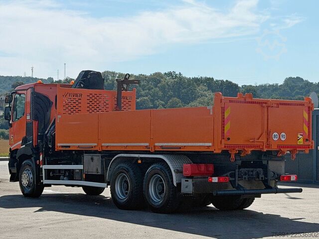 Truck mounted crane RENAULT C 430 *KIPPER 6,45m*HIAB 144 BS-3 HIDUO/FUNK*6x4