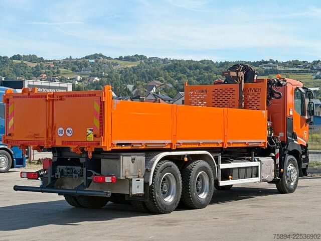 Truck mounted crane RENAULT C 430 *KIPPER 6,45m*HIAB 144 BS-3 HIDUO/FUNK*6x4