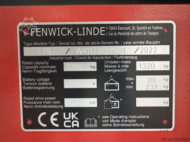 L 20 wie abgebildet (1173) NEU / Unbenutzt !! LINDE L 20 as  ( 1173 ) NEW / Unused !!
