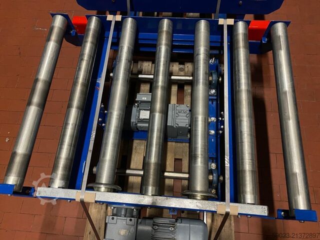 Roller conveyor / pallet lift table Overbeck Fördertechnik Palettenhubtisch