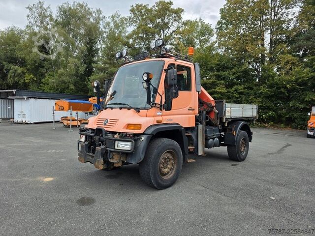 Sonstige UNIMOG U 500 3-Seiten-Kipper mit Kran PK 9501