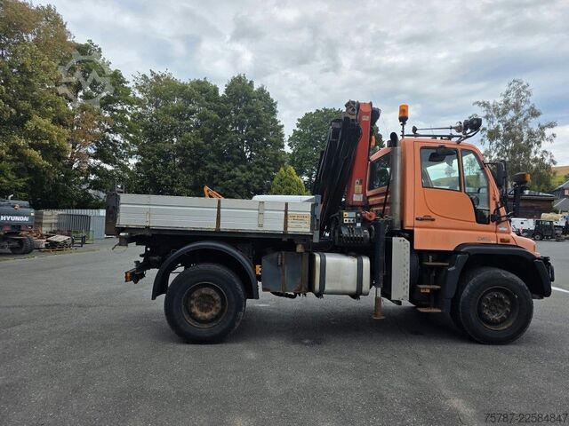 Sonstige UNIMOG U 500 3-Seiten-Kipper mit Kran PK 9501