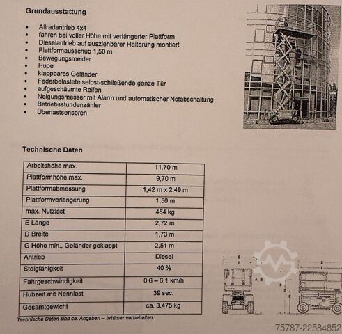 Arbeitsbühne Skyjack SJ6832RT 4x4 Diesel, neuer Motor!!!